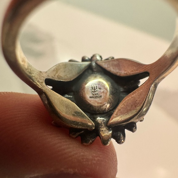 James Avery Sunflower Silver and Bronze Ring 7 - Picture 3 of 3